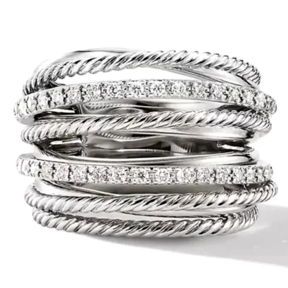 925 Stacked Womens Ring SIZE 6 - Picture 1 of 3